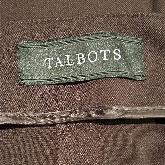 Talbots Dark Brown Bi-Stretch Straight Leg Pants Size 10 - Picture 10 of 12